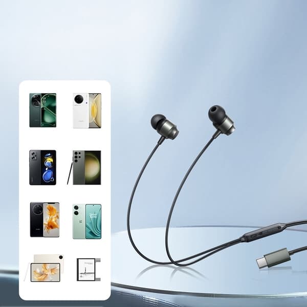 Joyroom In-Ear Hörlurar USB-C - Grå