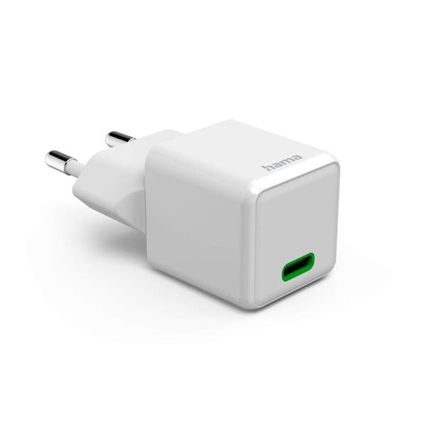 HAMA Mini Snabbladdare USB-C PD 25W Vit