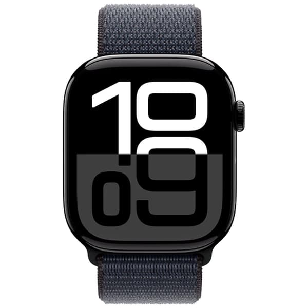 (NY) Apple Watch Series 10 46mm Sort (Sort Nylonrem)