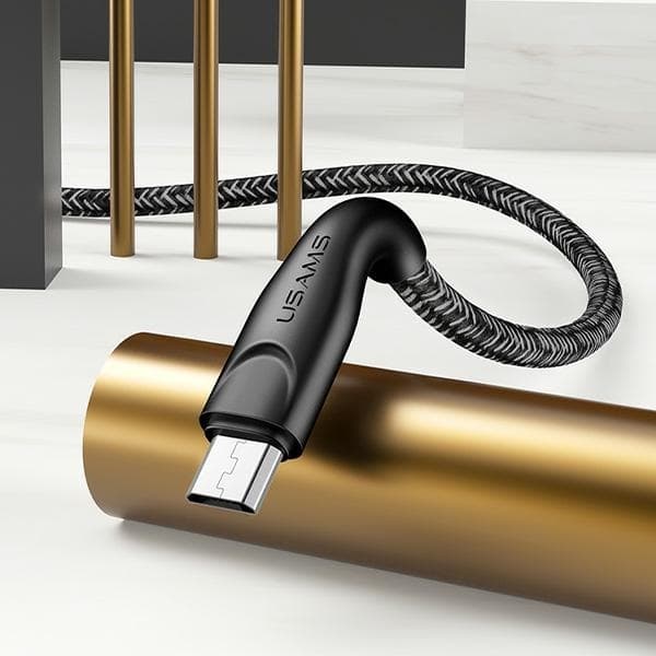 USAMS Kabel flätad U41 microUSB 1m röd SJ393USB02