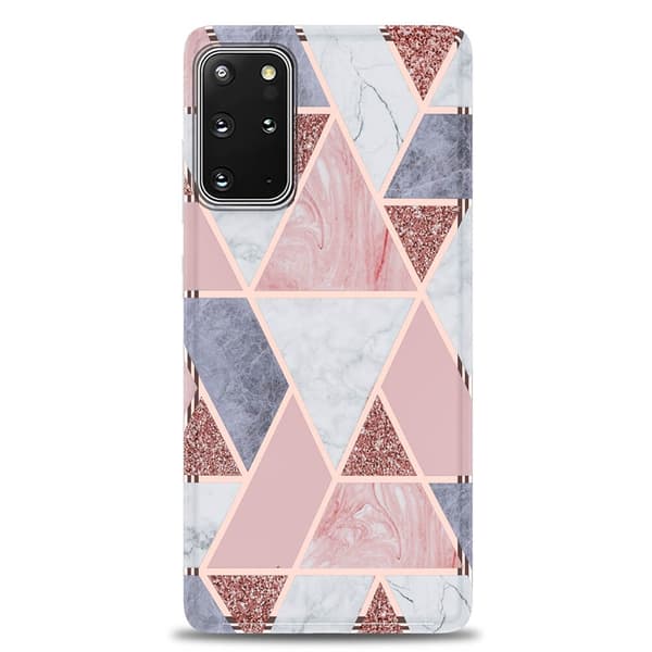 BOOM - Gitteretui Galaxy S20 Plus - Lyserød Marmor
