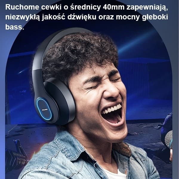 Awei Over-Ear Hörlurar Trådlösa Bluetooth A100BL - Svart