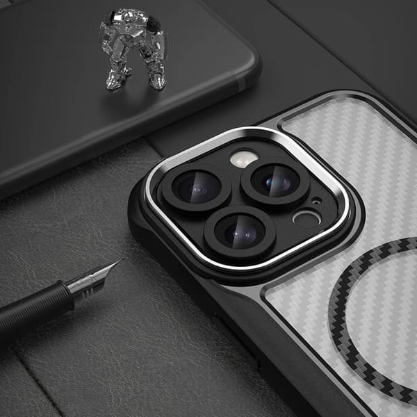 Telefontaske til iPhone 16 Pro MagSafe Silicone Leading - Sort