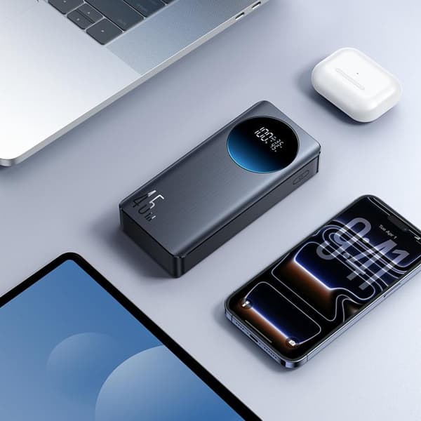 Joyroom Powerbank 20000 mAh 45W 2xUSB-A 2xUSB-C med Display - Sort