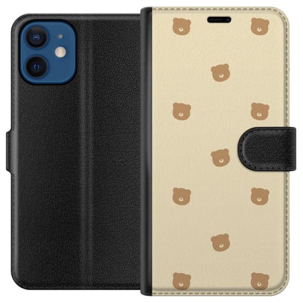 Apple iPhone 12 tegnebog med bjørnemønster