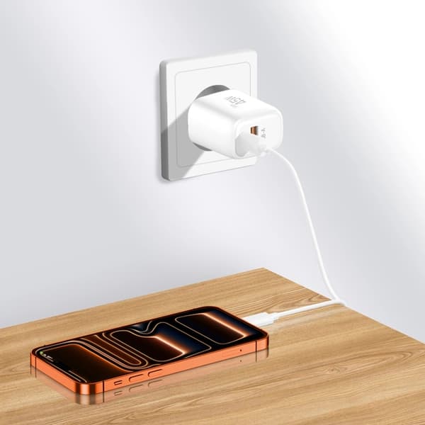 Tech-Protect Vægoplader USB-C/USB-A 45W - Hvid