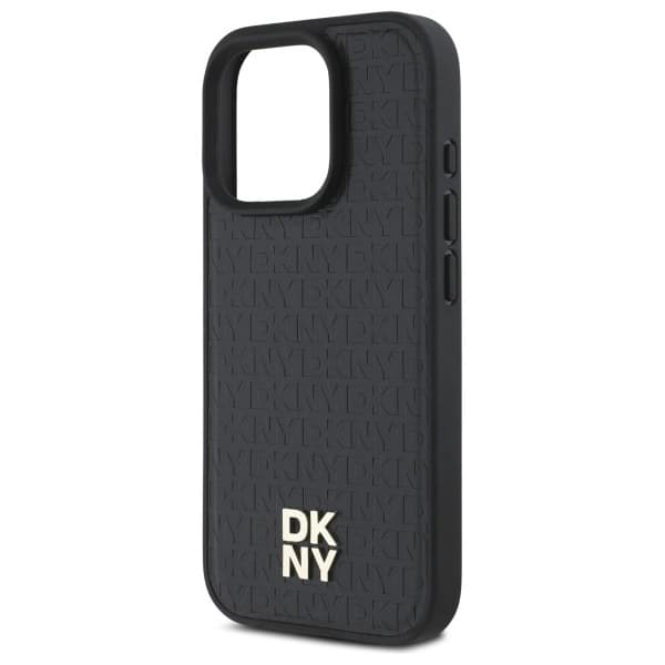 DKNY Matkapuhelinkuori iPhone 16 Pro Max MagSafe Repeat Pattern Stack Logo - Musta