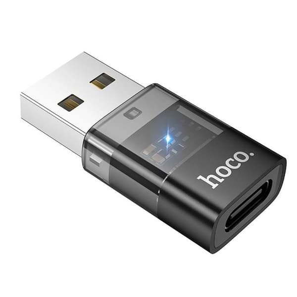 Hoco USB-A Till USB-C Adapter UA36C - Svart