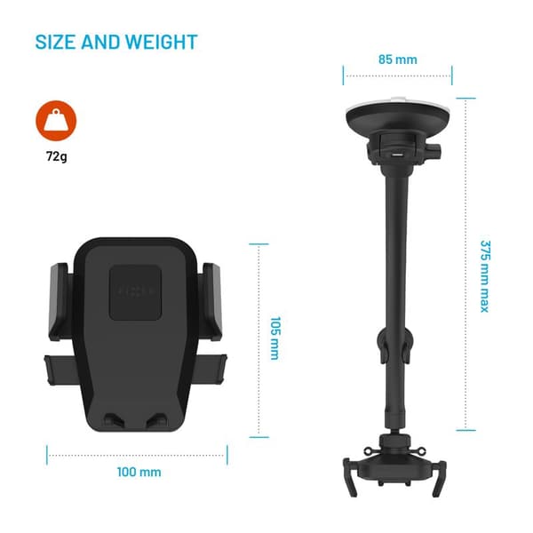 FIXED Iconiq Flex XL Telefonholder Forrude/Instrumentbræt