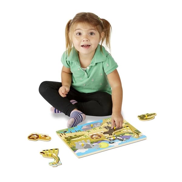 MND Wooden Peg Puzzle Safari