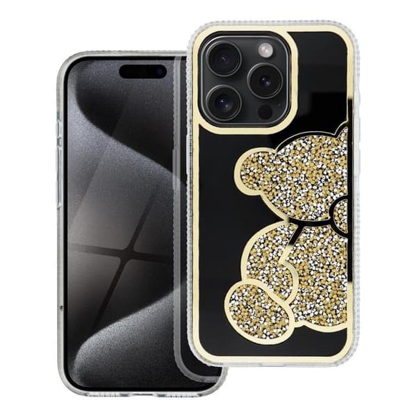 Telefontaske til iPhone 16 Bamse - Guld