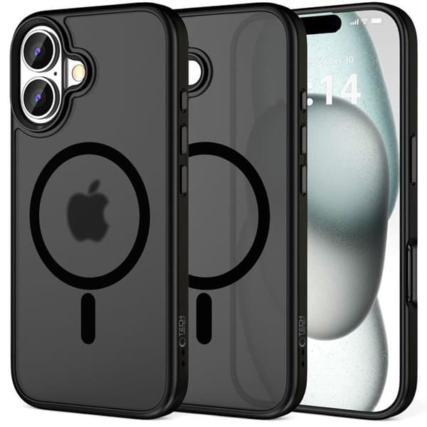 Tech-Protect Telefontaske til iPhone 16 Magsafe Magmat - Matt Sort