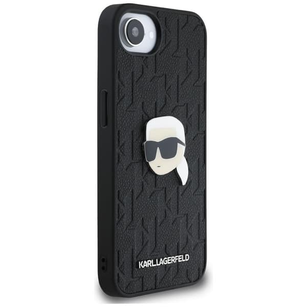 Karl Lagerfeld telefontaske til iPhone 16e Monogram Karl hovedstift