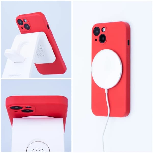 iPhone 12 Mini -silikonikuori Mag - Punainen