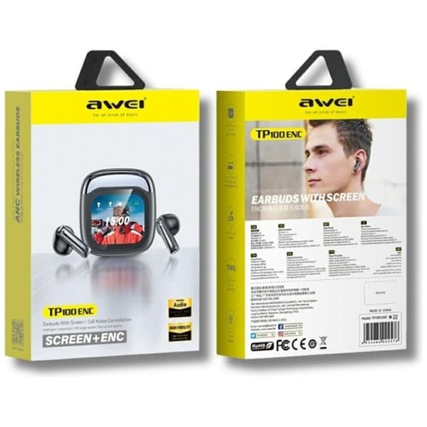 Awei TWS Bluetooth-urheilukuulokkeet E1BL - Musta