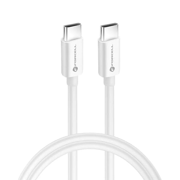 Forcell USB-C till USB-C Kabel 3m - Vit