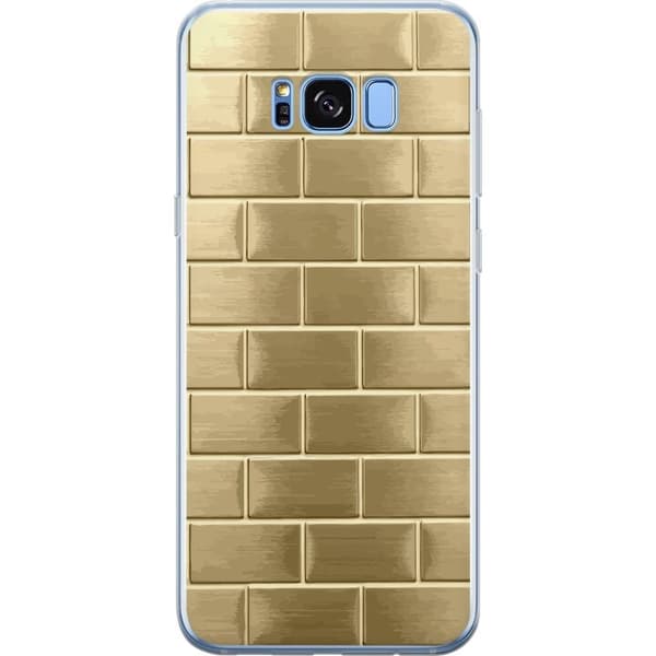 Telefontaske til Samsung Galaxy S8+ med gyldne mursten