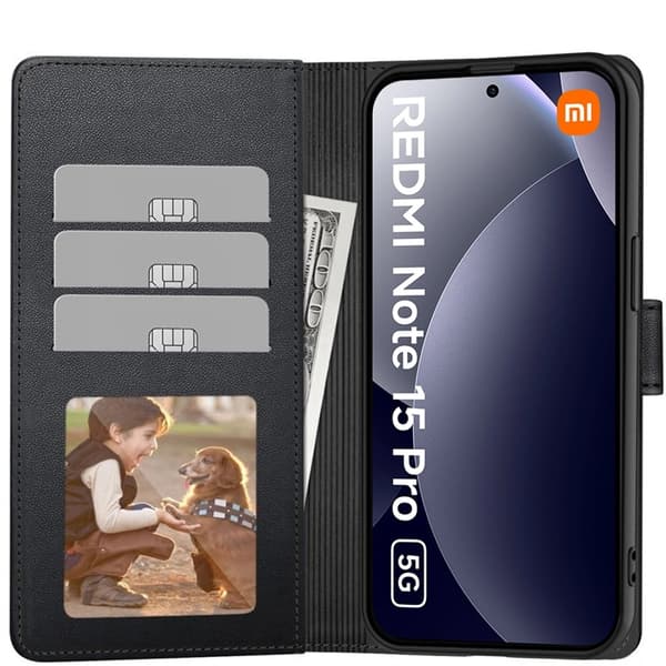 Tech-Protect Xiaomi Redmi Note 15 Pro 5G Plånboksfodral - Svart