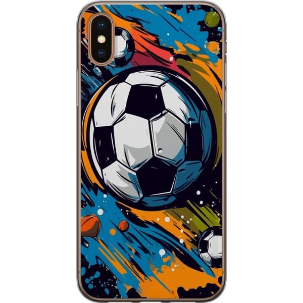 Telefontaske til Apple iPhone X med fodbolde