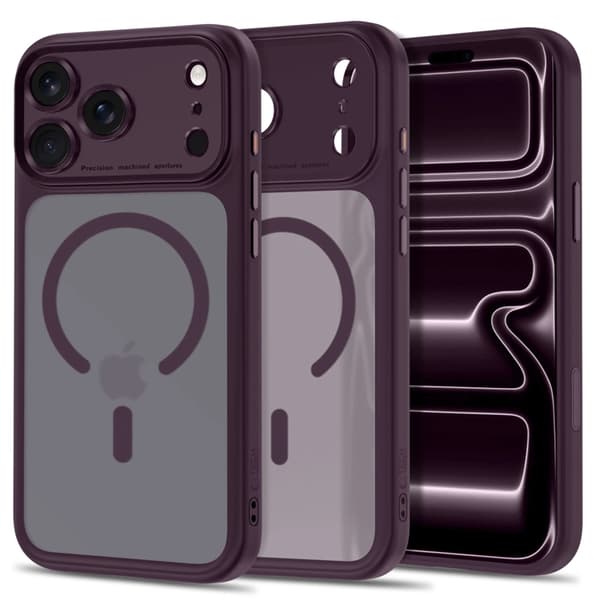 Tech-Protect Mobilskal För iPhone 18 Pro/17 Pro Magsafe Magpeak - Matte Burgundy