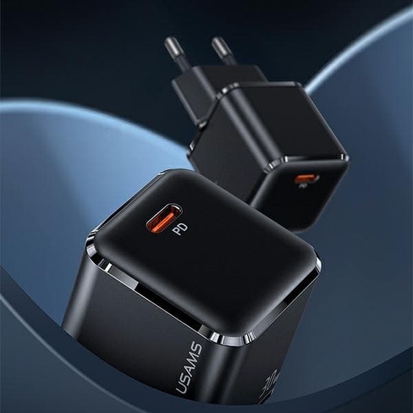 USAMS Vægoplader 1xUSB-C T45 Mini 30W PD3.0 (US-CC148) – Sort