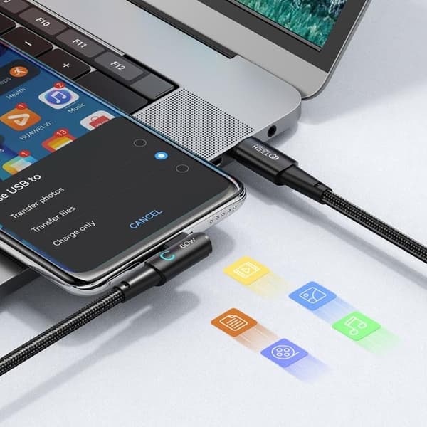 Tech-Protect USB-C - USB-C -kaapeli Ultraboost 1m - Musta