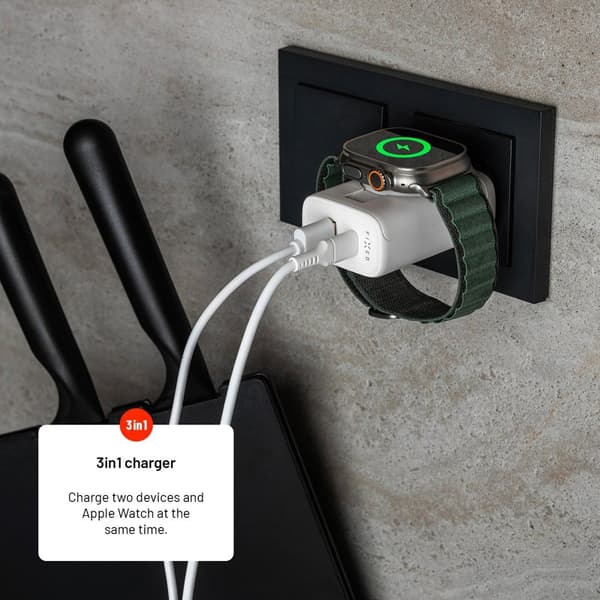 FIXED MagFlip USB-C-oplader 33W Apple Watch/USB-C/-A