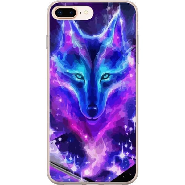 Telefontaske til Apple iPhone 8 Plus med Neon Wolf