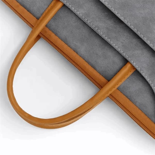 Baona Datorfodral 14" Läder - Grå/Brun