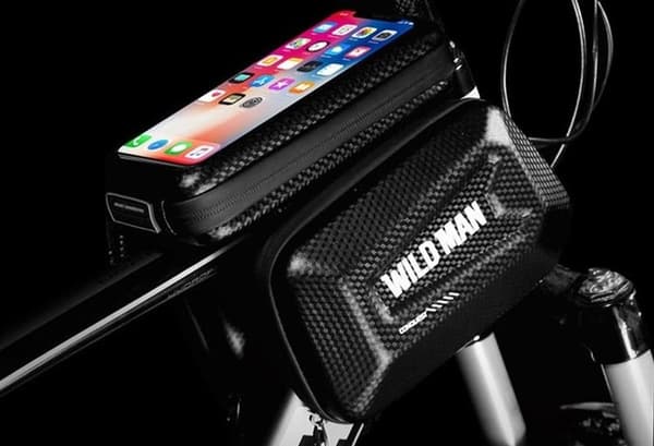 WildMan Cykelrammetaske Med Lås 1.2L (4"-7") E6S - Sort