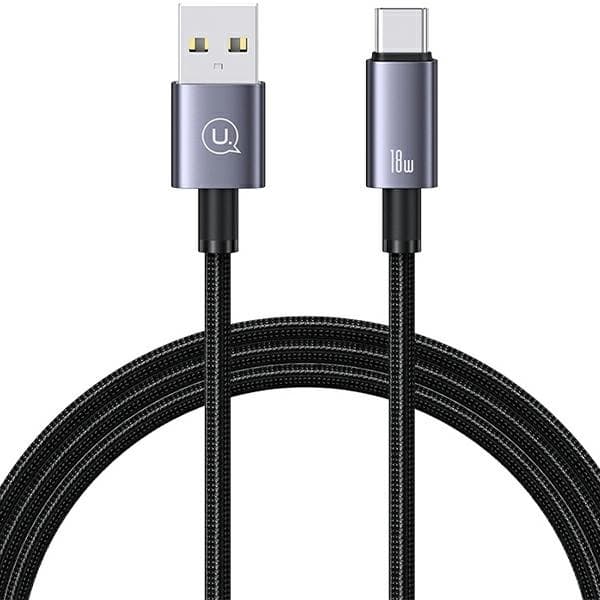 USAMS Kabel USB — USB-C 3A 1.2m (US-SJ663) - Stålgrå