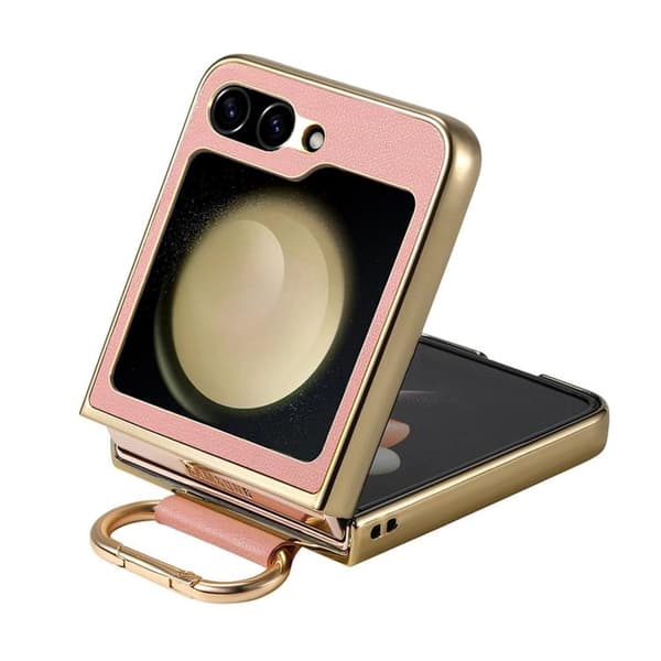 Mobilskal för Galaxy Z Flip 6 Electroplating Ring Kickstand