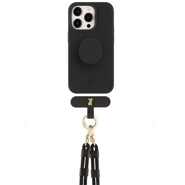 Just Elegance Telefontaske til iPhone 15 Pro 3in1 PopGrip - Sort