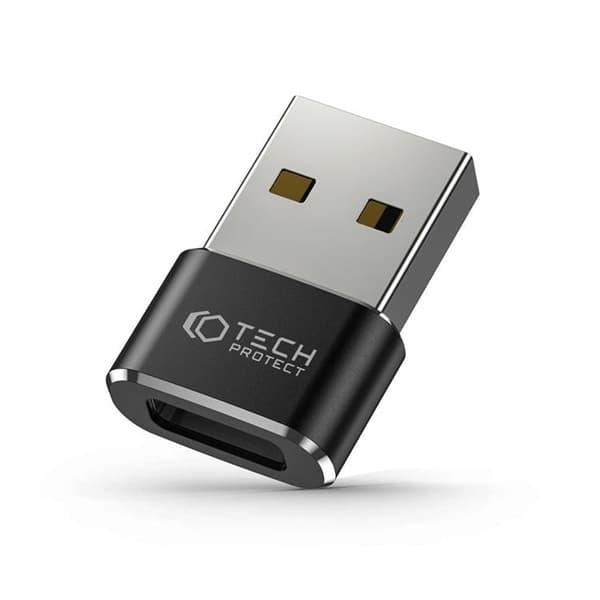 Tech-Protect Adapter USB til USB-C Ultraboost - Sort
