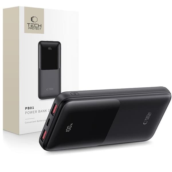 Tech-Protect Strømbank 10000mAh 22.5W - Sort