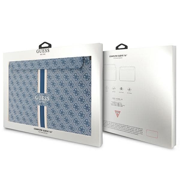 Guess Laptop Taske 16" 4G Trykte Striber - Blå