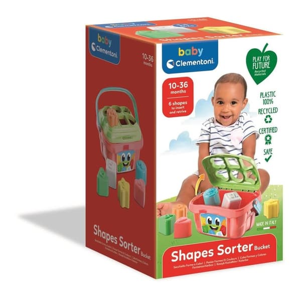 CLEMENTONI Shape Sorter Bucket (100% Recycled)
