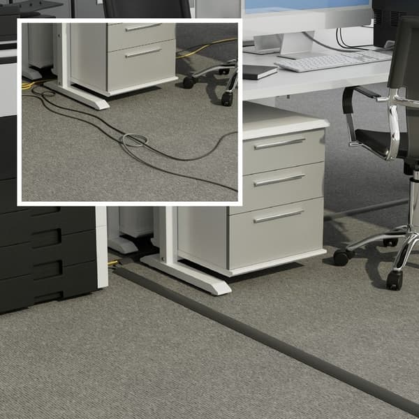 D-LINE Golvöverdrag Light Duty Flexibel PVC Grå 1.8m