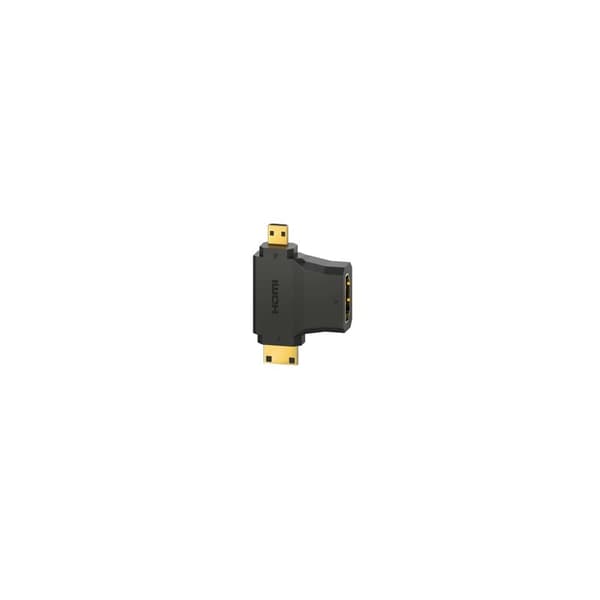 HAMA Adapter HDMI -HDMI Mini og HDMI Micro Guld Sort