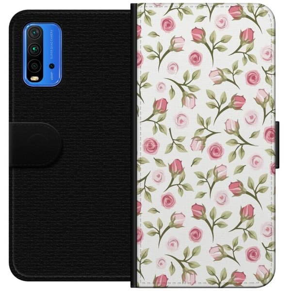 Pung Taske til Xiaomi Redmi Note 9 4G med Blomster