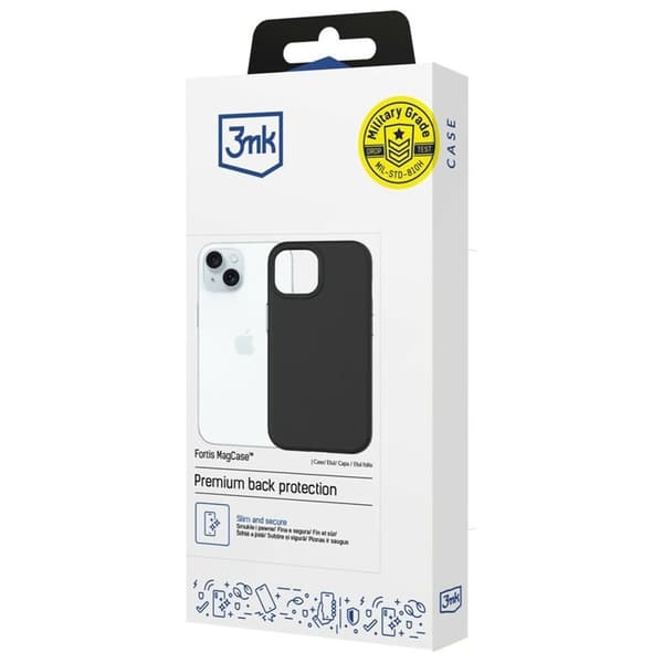 3mk Mobilcover Til iPhone 15 Magsafe Fortis - Sort