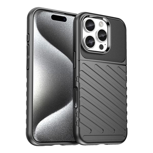 Puhelinkuori iPhone 16e Thunder Armored - Musta