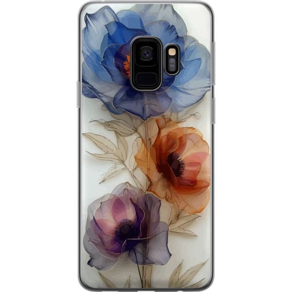 Taske til Samsung Galaxy S9 med silkeblomster