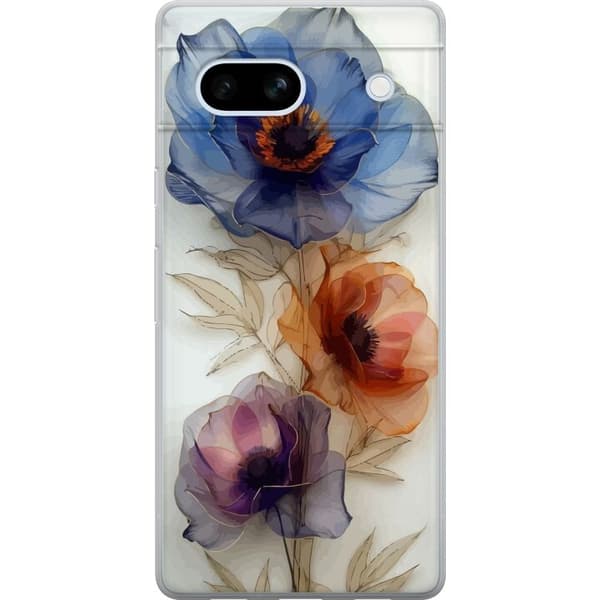 Cover til Google Pixel 7a med silkeblomster