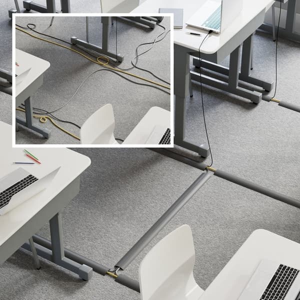 D-LINE Golvöverdrag Light Duty Flexibel PVC Grå 1.8m