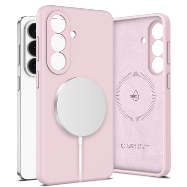 Tech-Protect telefonetui til Galaxy S26 Plus Magsafe silikone - lyserød perle