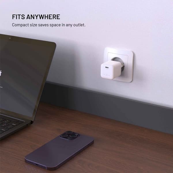 FIXED Super Hurtig Mini Hjemmeoplader USB-C PD 65W Hvid