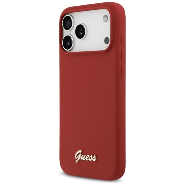Guess Mobilskal För iPhone 17 Pro Max Magsafe Script Metal Logo - Magenta