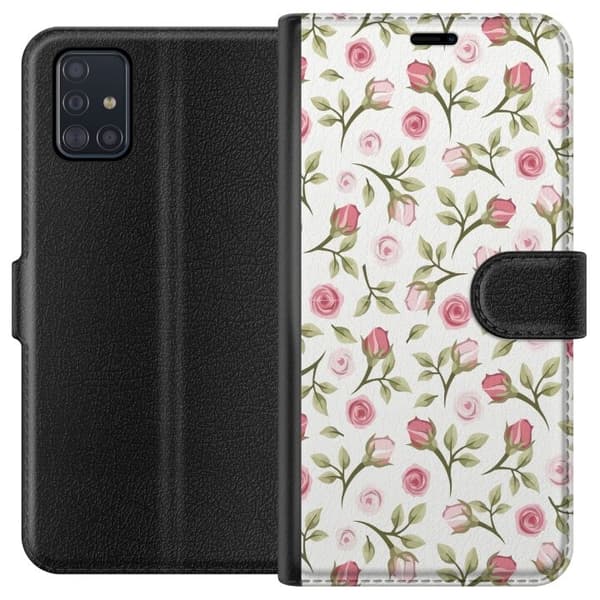 Pung Taske til Samsung Galaxy A51 med Blomster