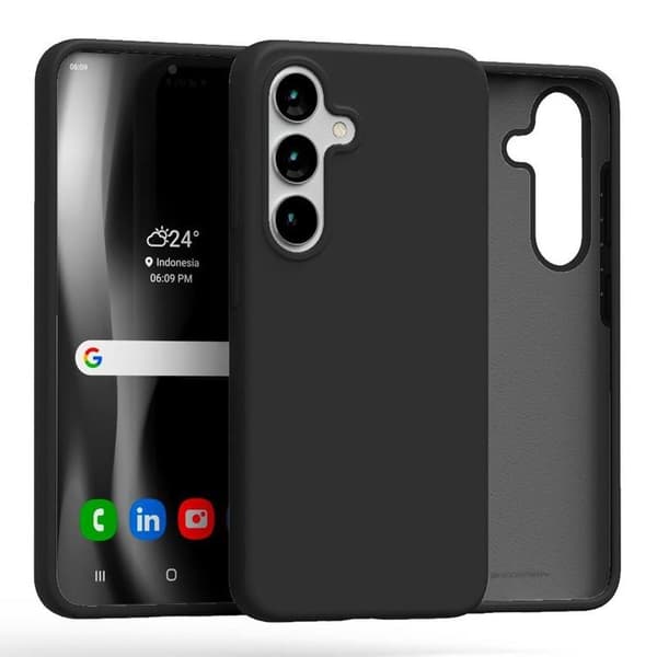 Mercury Telefontaske til Galaxy S25 Plus Silikone - Sort